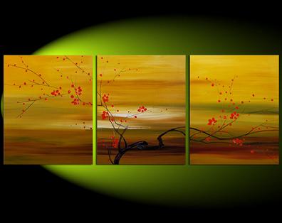 Dafen Oil Painting on canvas red flower -set003 Dafen Oil Painting on canvas red flower -set003
